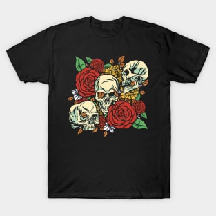 Skulls and Flowers T-Shirt